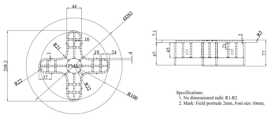 Cargo Lashing Points: Flush Cloverleaf:  NavSea 804-1213717
