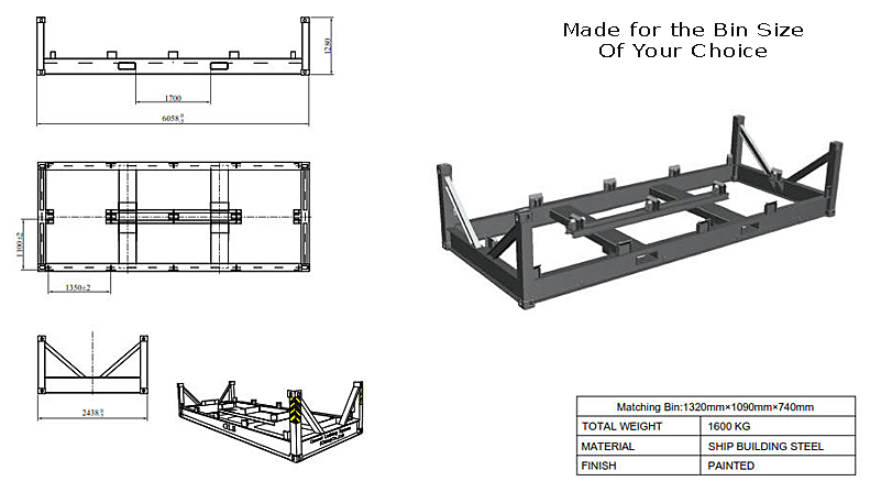 20 Foot Flat Rack Container Lashing