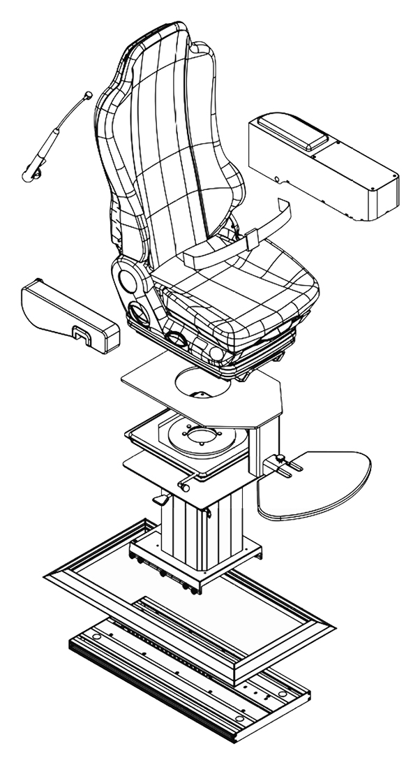 Exploded View of Demonstration Simulator Seat