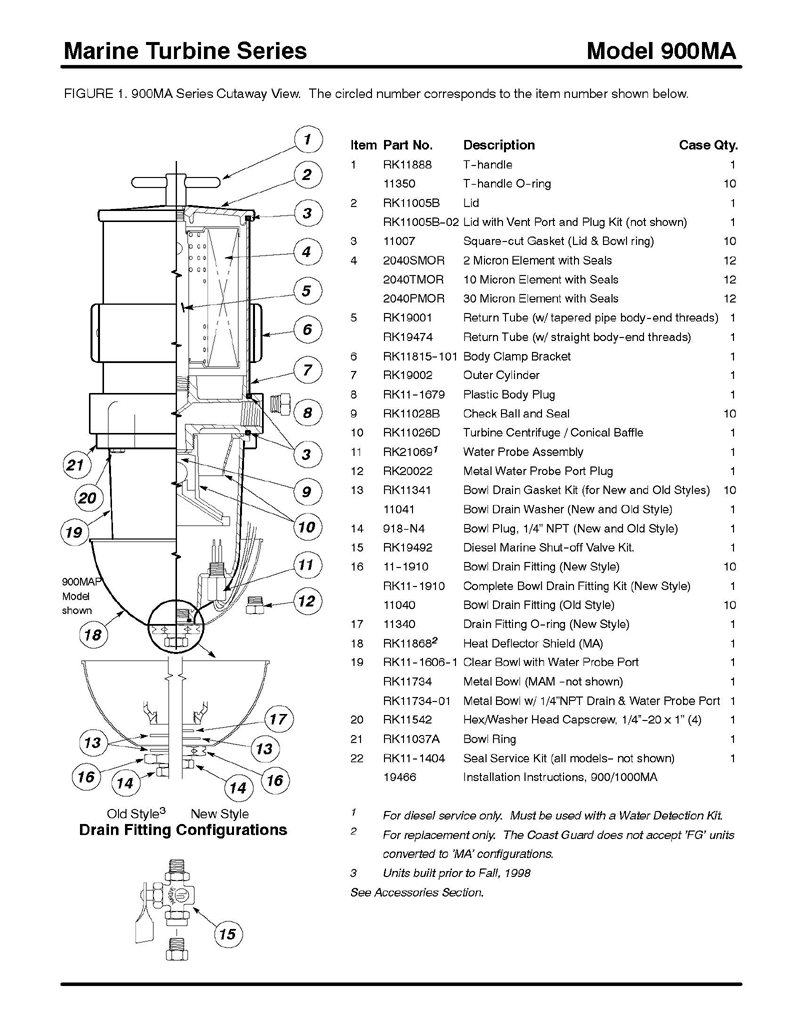 Fuel Filter Turbine 900MA