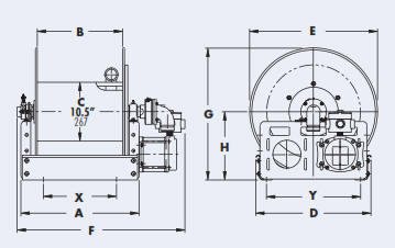 hose reel series 1 1/2 inch drawing