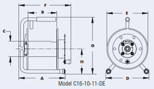 portable cable reel drawing C16-10-11-DE