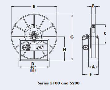 hose reel series 5100 and 5200 drawing