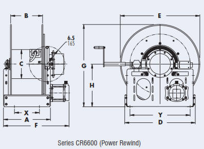 CR Series Pumper Cleaner Hose Reel - Drawing