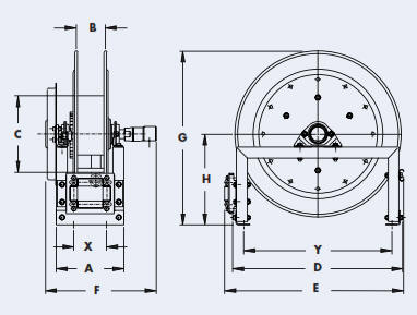 SS800 Stainless Steel Hose Reel Drawing
