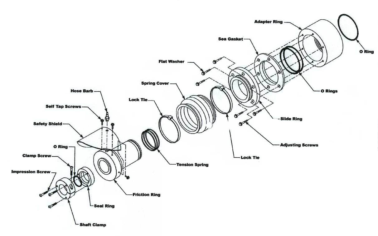 Propeller Shaft Seal Exploded View