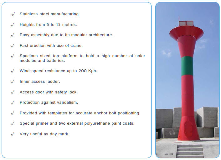 MTI Stainless Steel Navigational Aid Towers