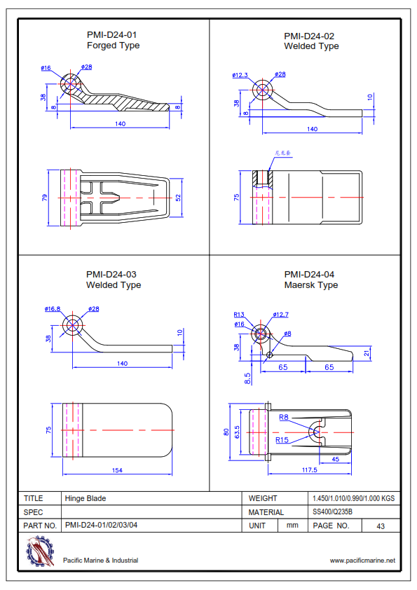 Shipping Container Door Hinges