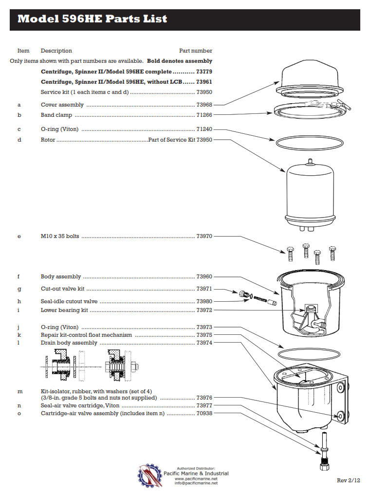 596HE Spinner 2 Oil Filter - Spinner ii Oil Centrifuge