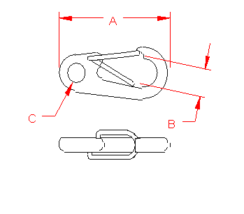 Stainless Spring Clip with Key Ring