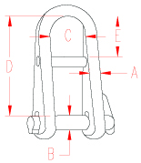 Stainless Steel Halyard Shackle