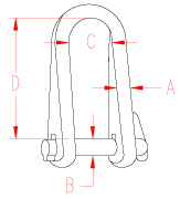 Stainless Steel Long Shackle 