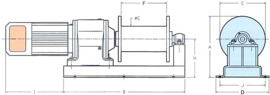 BP Series Winch Drawing