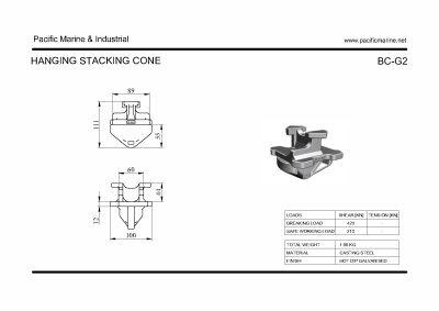 ISO Shipping Container Single Stacker Hanging Flanged