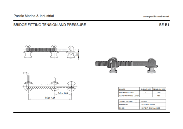ISO Ocean Shipping Container Tension and Pressure Side to Side Bridgefitting