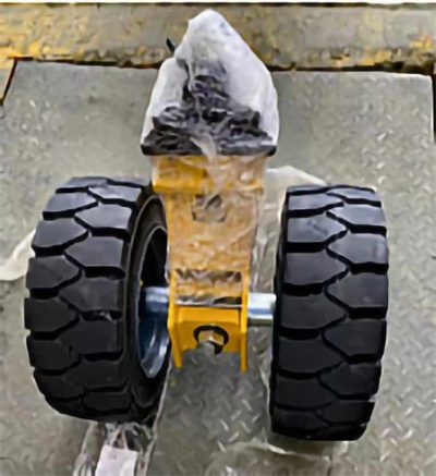 1.25 Metric Ton - Shipping Container Caster Dolly Wheels - Packaged for Shipping