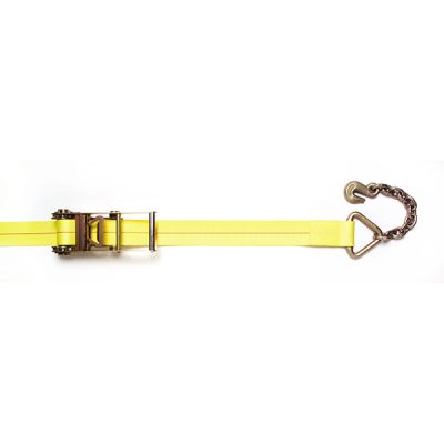 3 Inch Heavy Duty Ratchet Strap with Chain Anchor