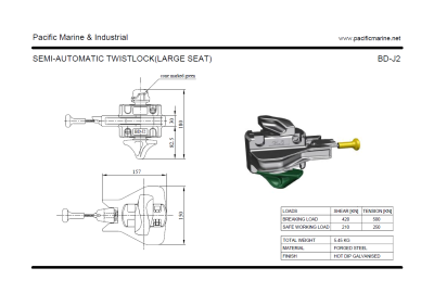 BD-J2-HC Semi Automatic Twist Lock Drawing