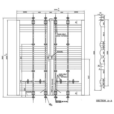 Shipping Container Door Assembly for High Cube Containers