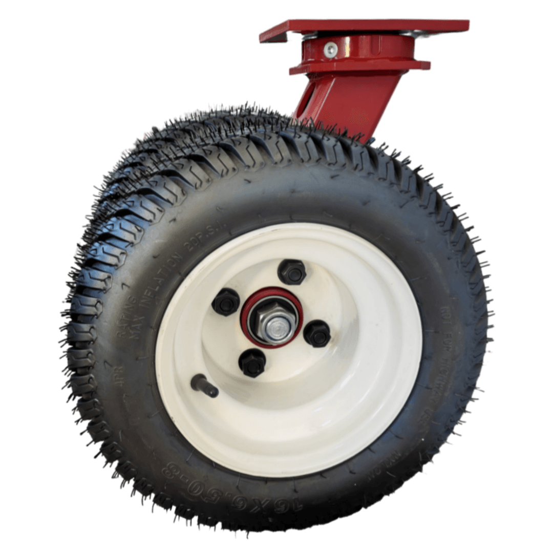 1 Metric Ton - Flanged Pneumatic Heavy Duty Caster Wheels