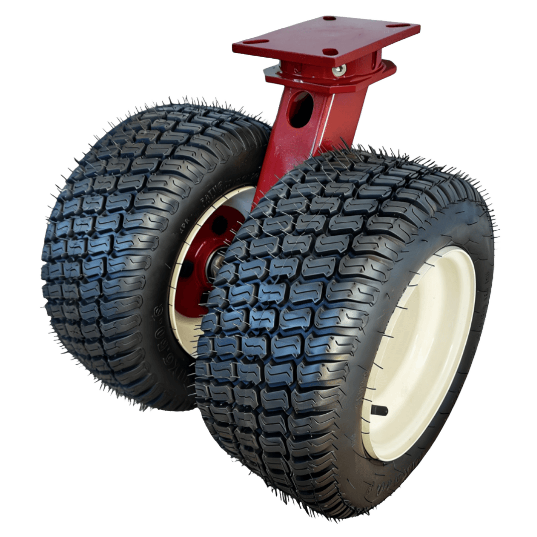 1 Metric Ton - Flanged Pneumatic Heavy Duty Caster Wheels