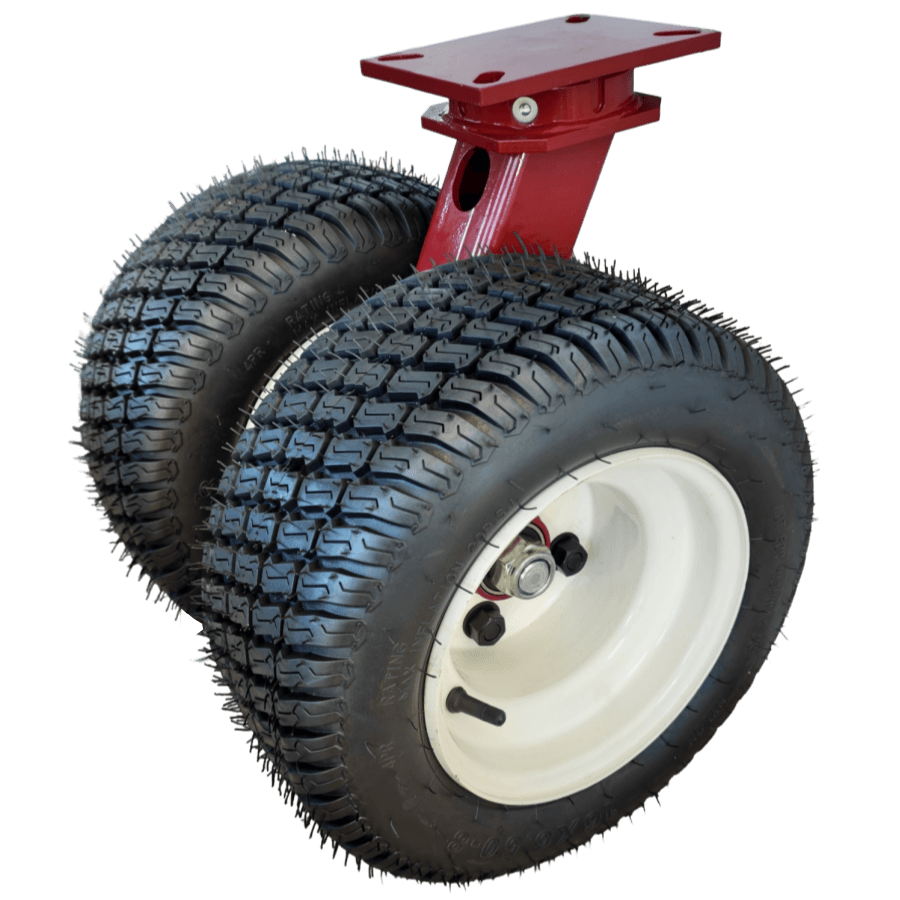 1 Metric Ton - Flanged Pneumatic Heavy Duty Caster Wheels